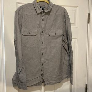 Striped Grey Button Up